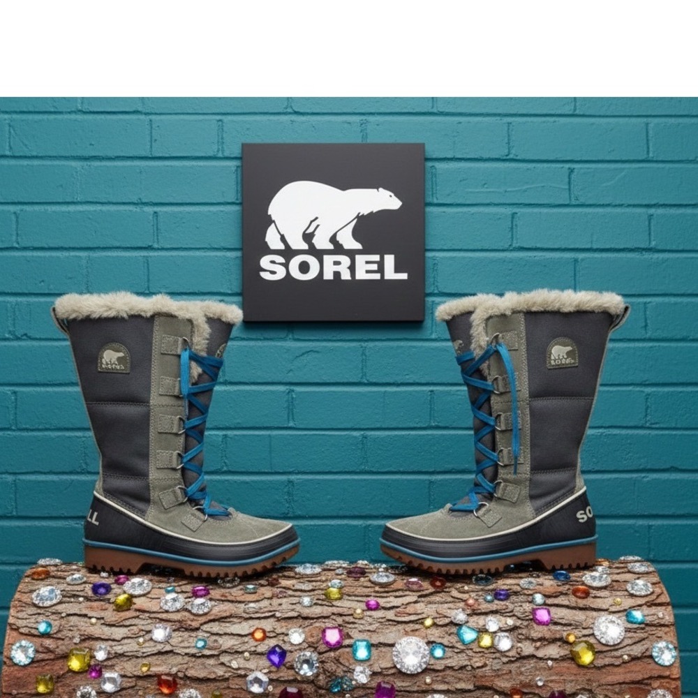 🔥Sorel Tofino II💙Suede Faux Fur Waterproof Tall Snow/winter Boots Likenew
